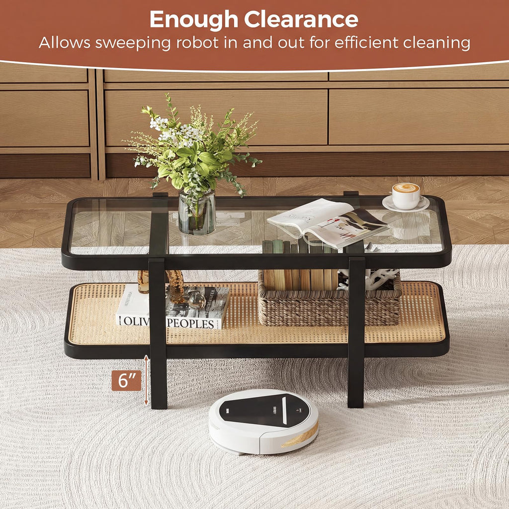 Black Rattan Coffee Table G611920
