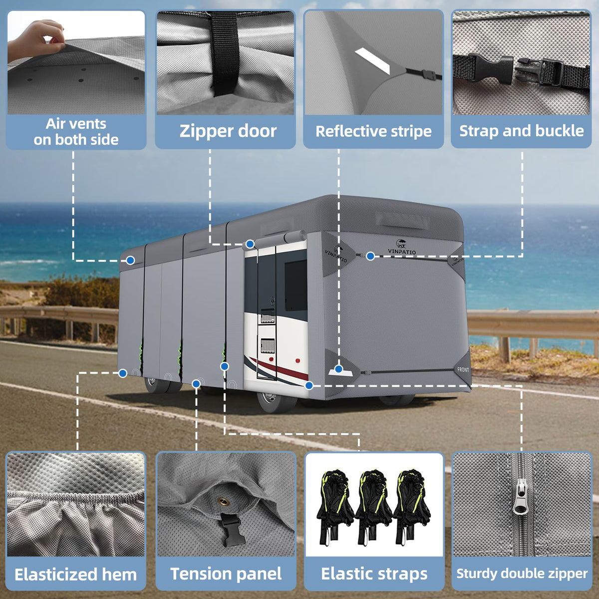 Class A RV Cover 7 Layers 31'-34' I9774