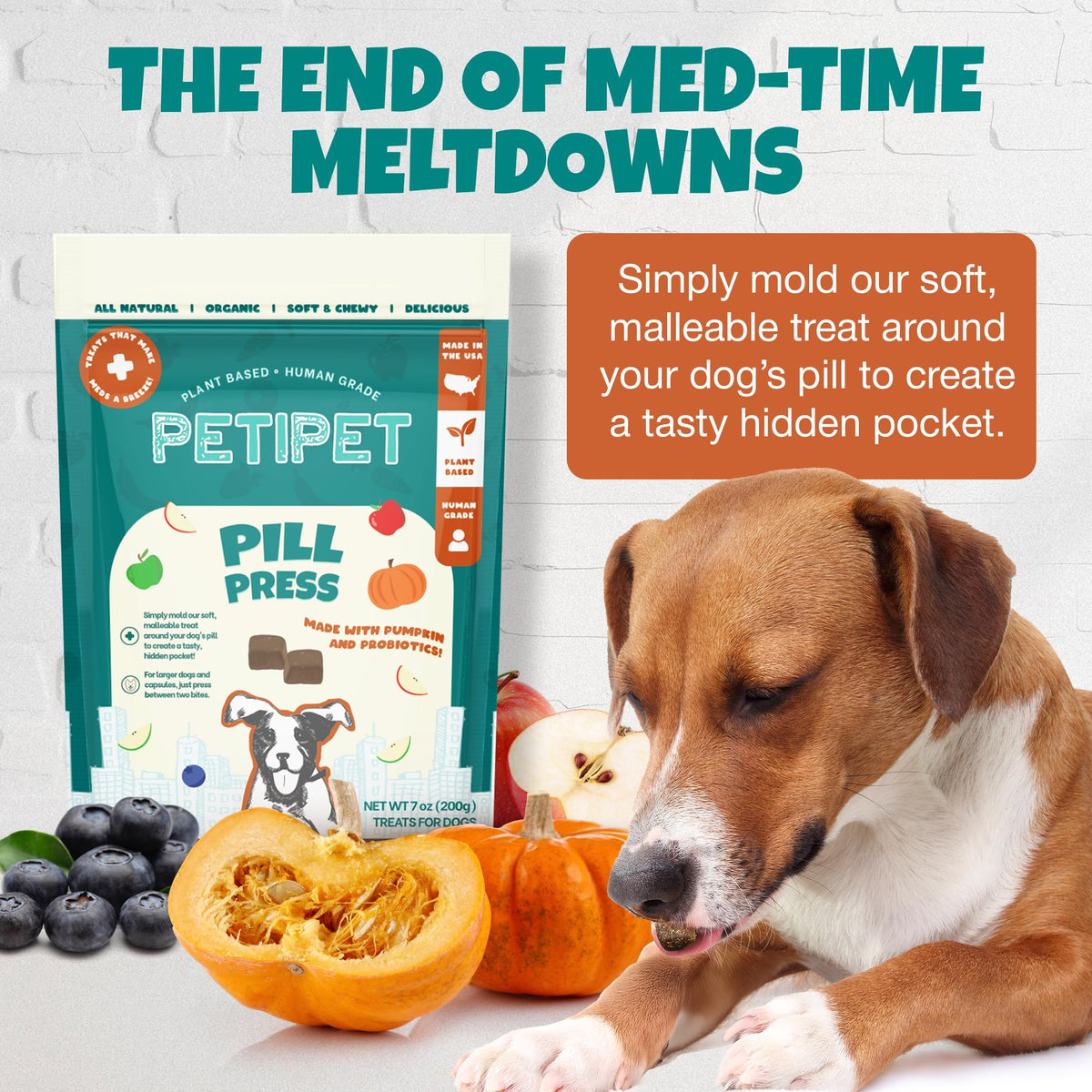 Pill Wraps for Dogs with Pumpkin and Probiotics I762