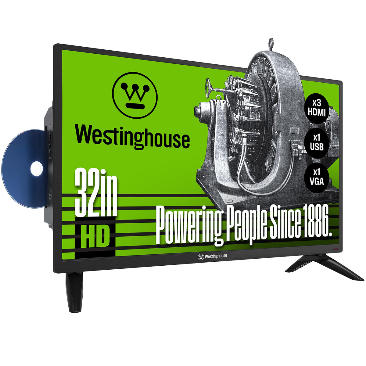 32 Inch HD LED Flat Screen TV with Built in DVD Player G446