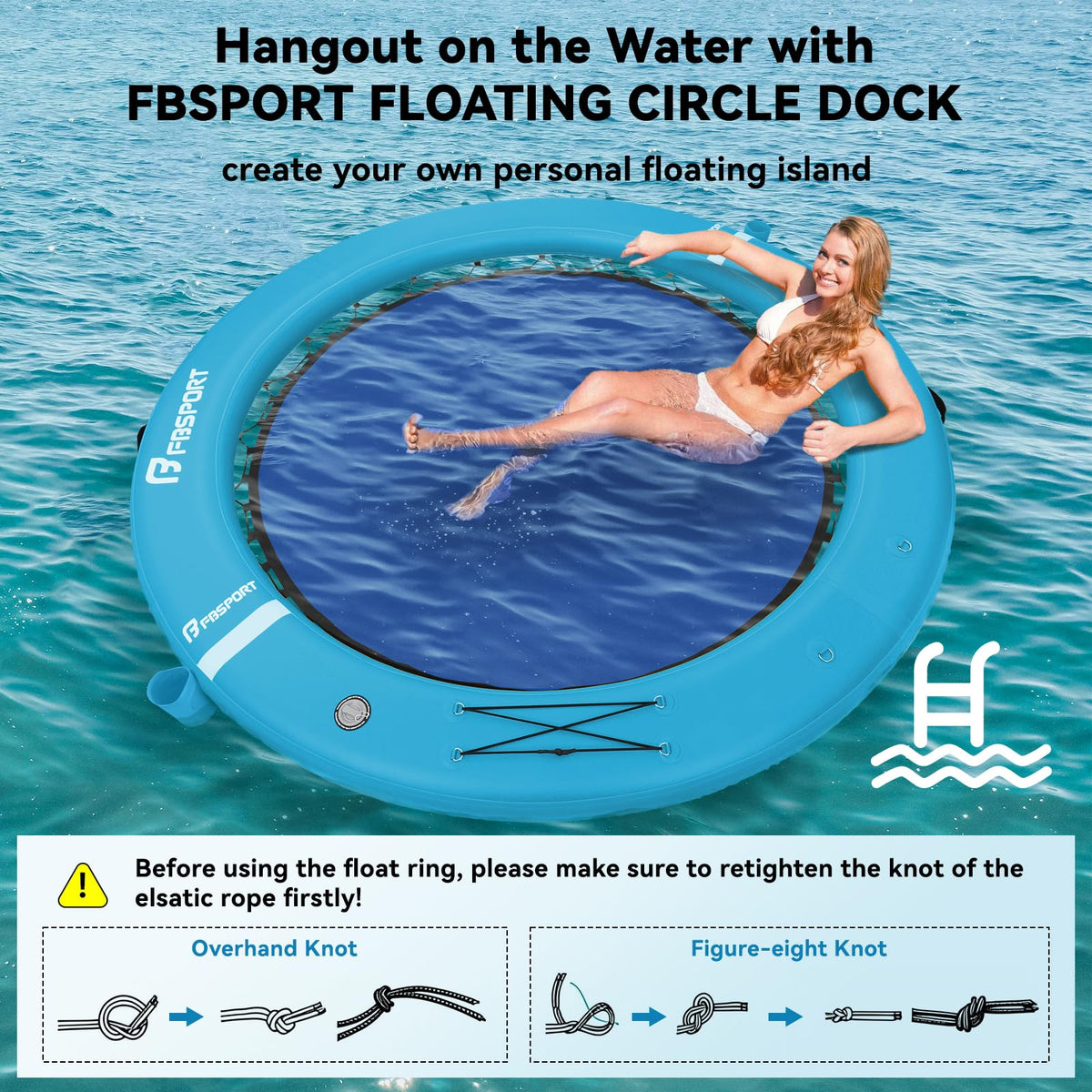 Inflatable Water Hammock Floating Ring I4533