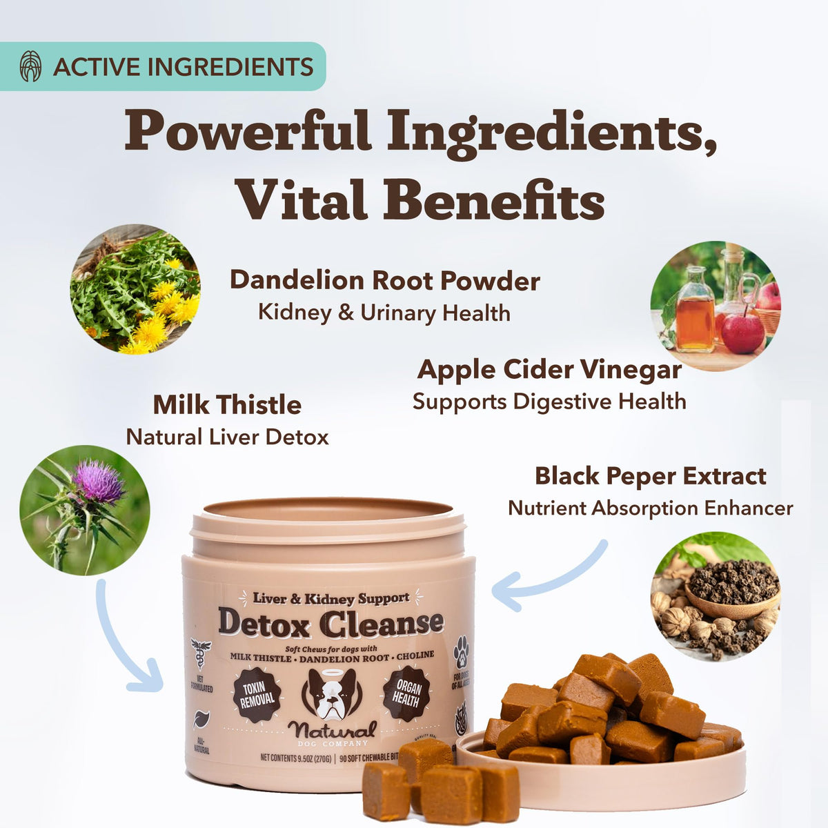 Liver & Kidney Supplement for Dogs 90 Soft Chews M295273