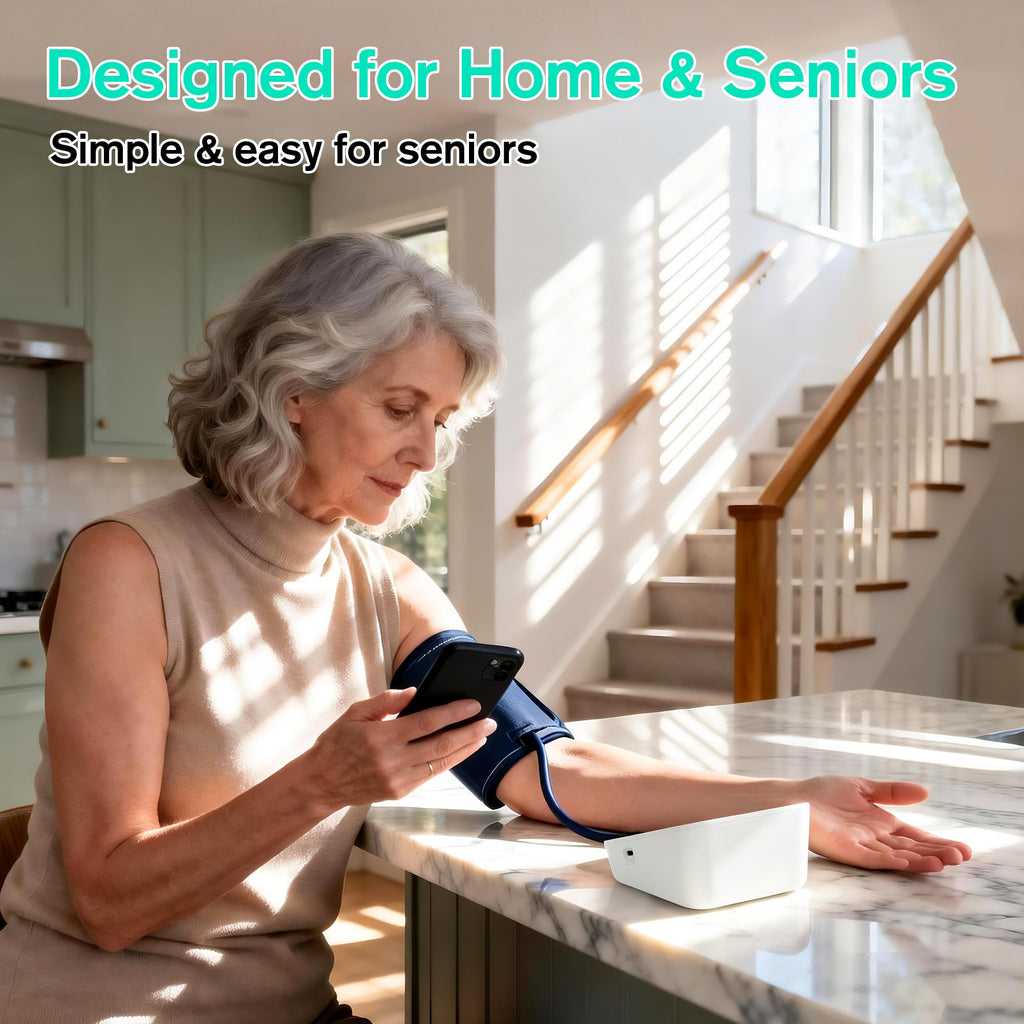 Upper Arm Blood Pressure Monitor with Large LCD Display and Wide Cuff D338