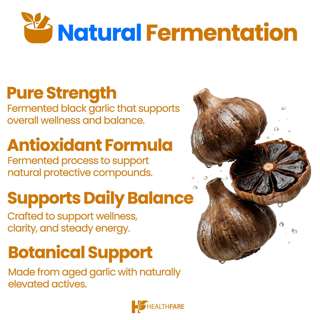 90 Vegan Capsules Fermented Odorless Black Garlic Extract Q906904