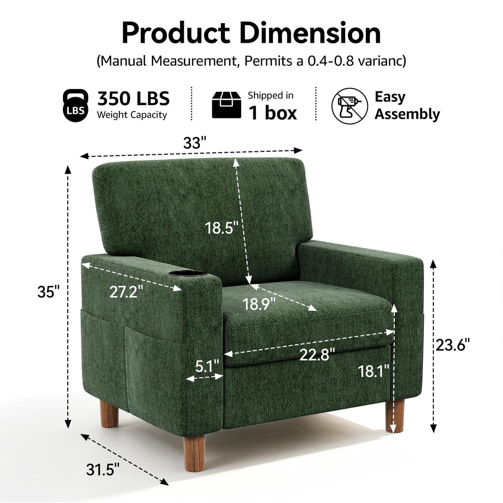 Green Mid Century Modern Accent Chair Set of 2 L754485