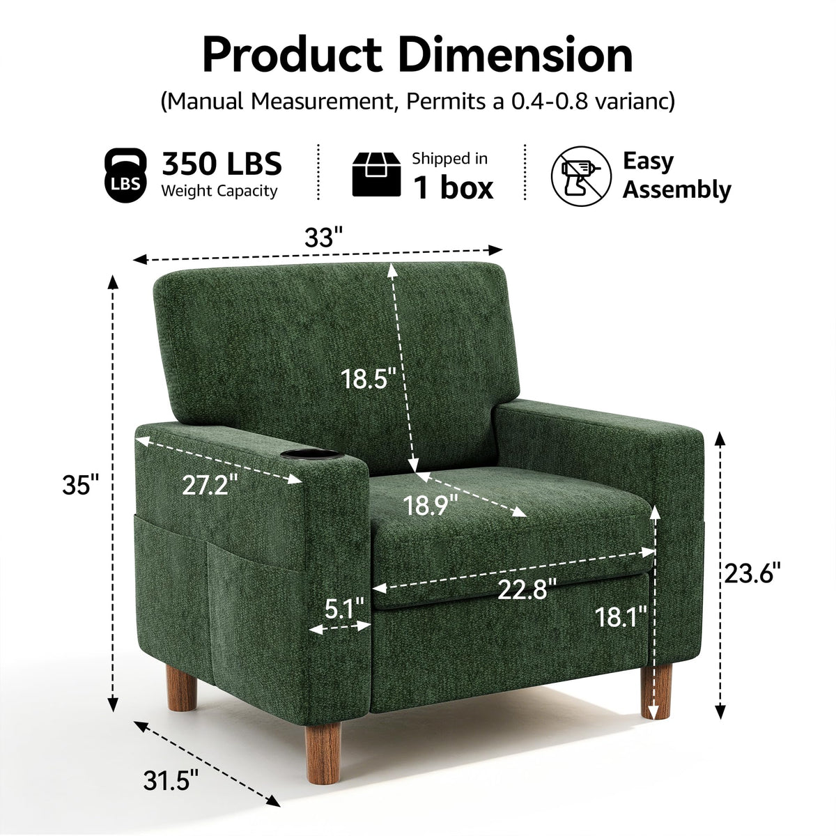 Green Mid Century Modern Accent Chair Set of 2 L754485