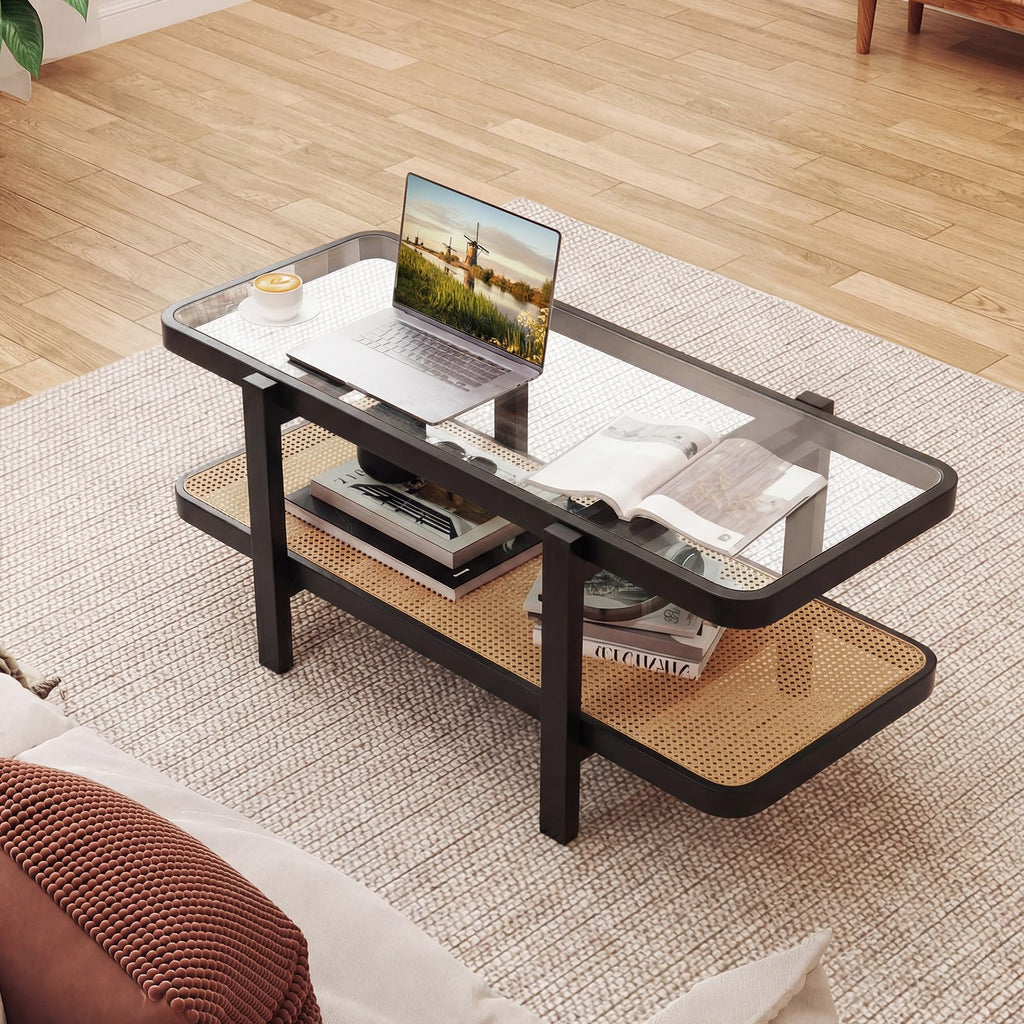 Black Rattan Coffee Table G611920