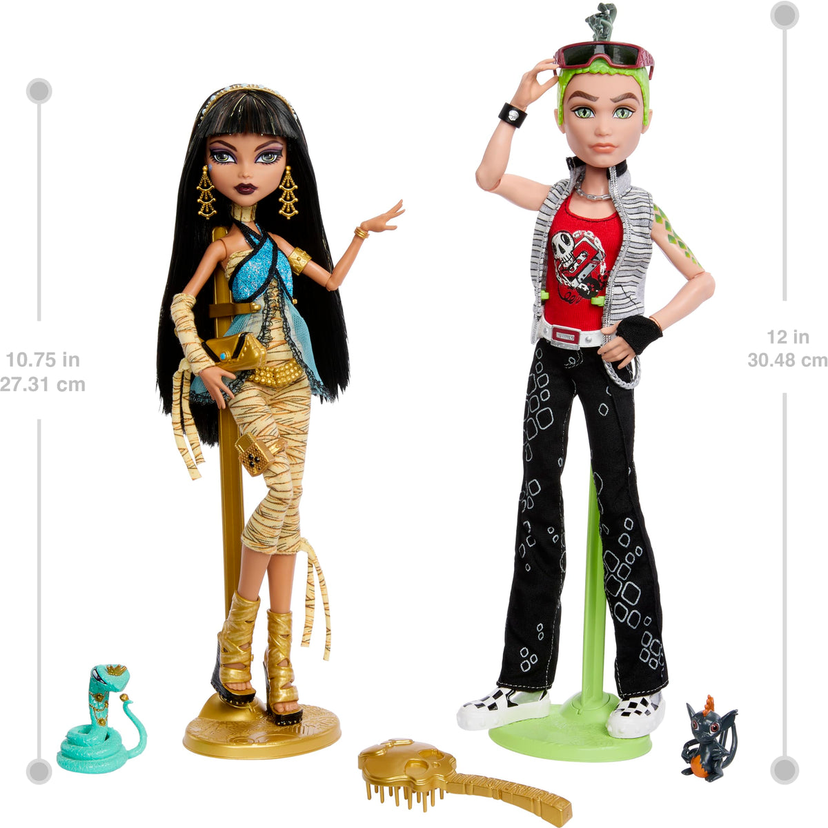 Dolls 2-Pack with Doll Stands, Diaries & Pets S515814
