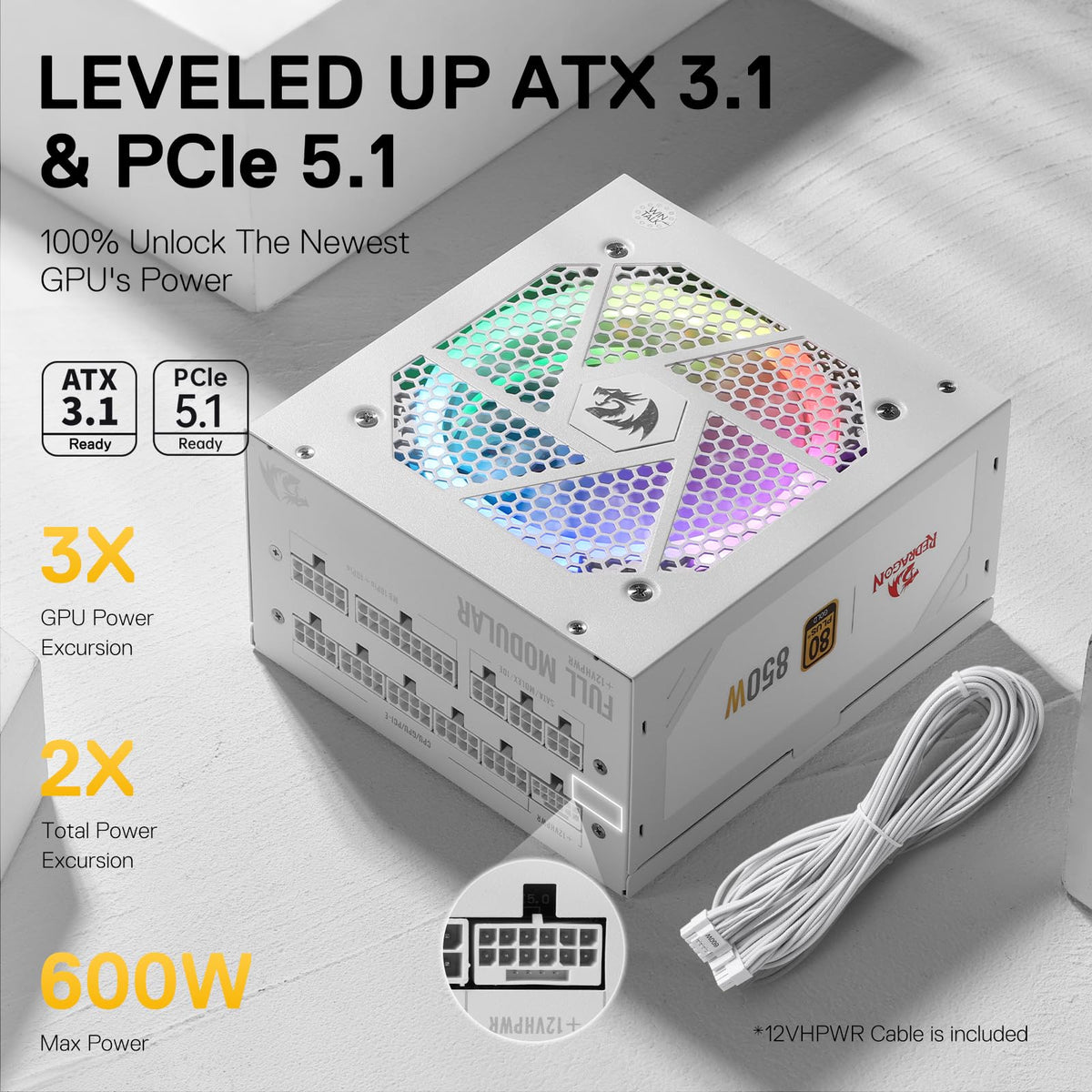 850 Watt 80+ Gold Fully Modular PSU K95688