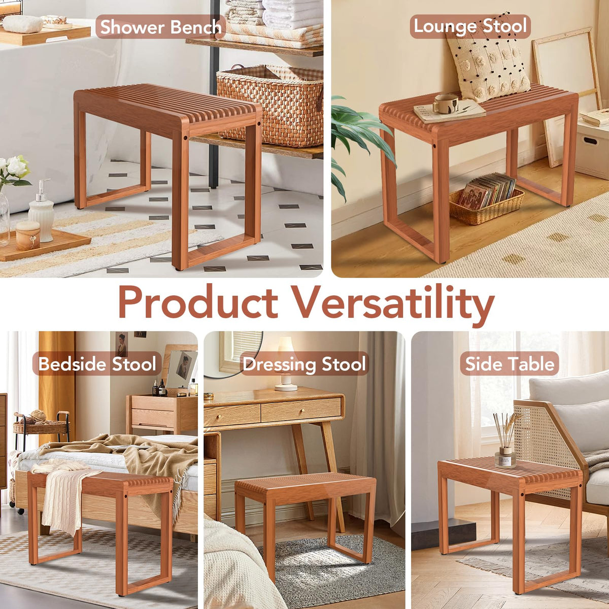 Teak Shower Bench H2560