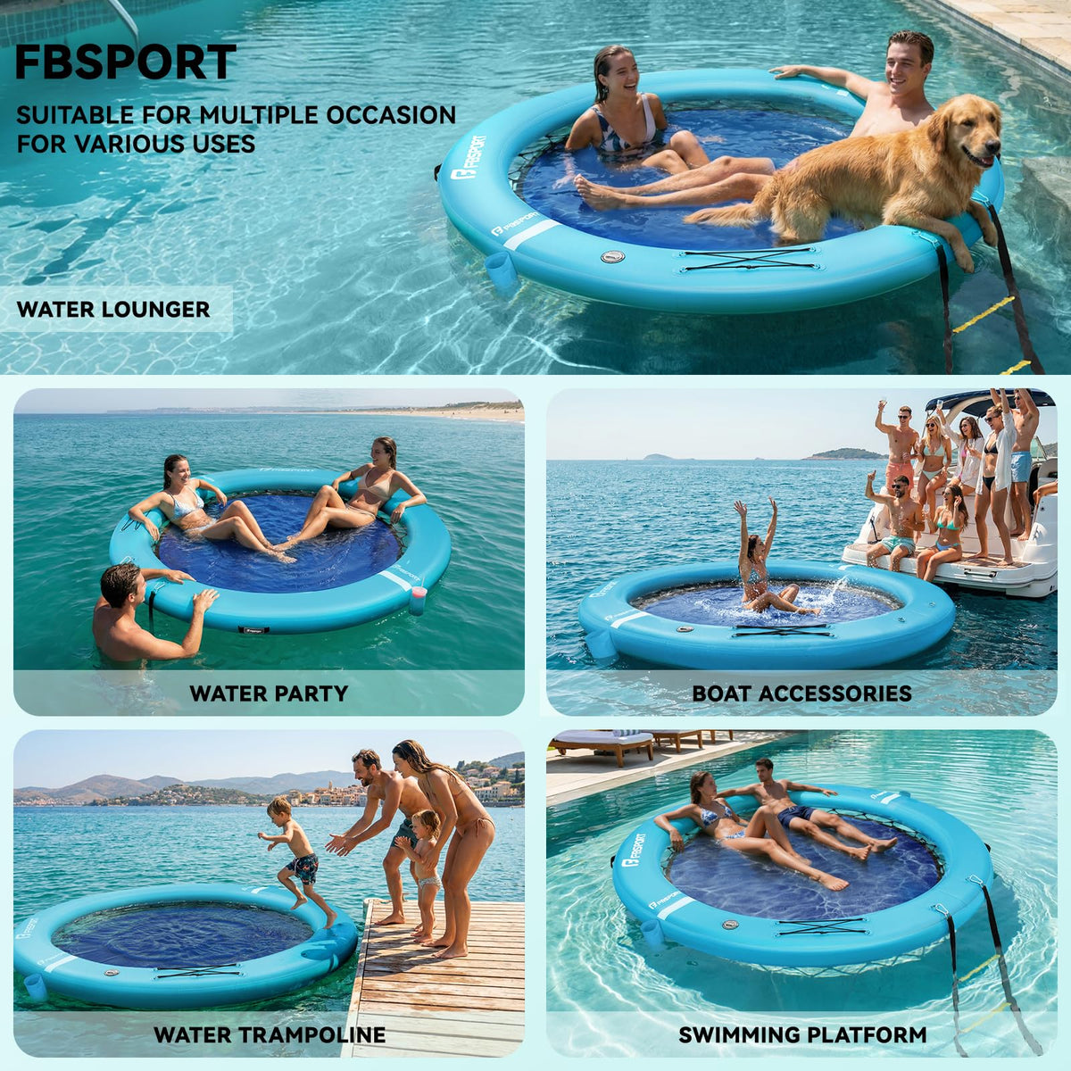 Inflatable Water Hammock Floating Ring I4533