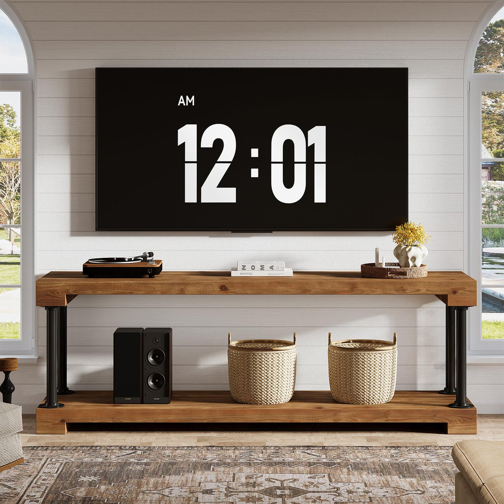 Solid Wood TV Stand for 75-Inch TV T5743