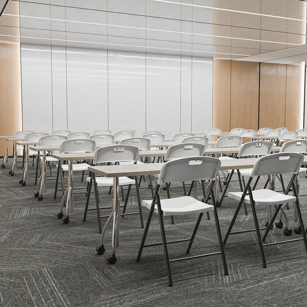 White Plastic Folding Chairs 10-Pack N768