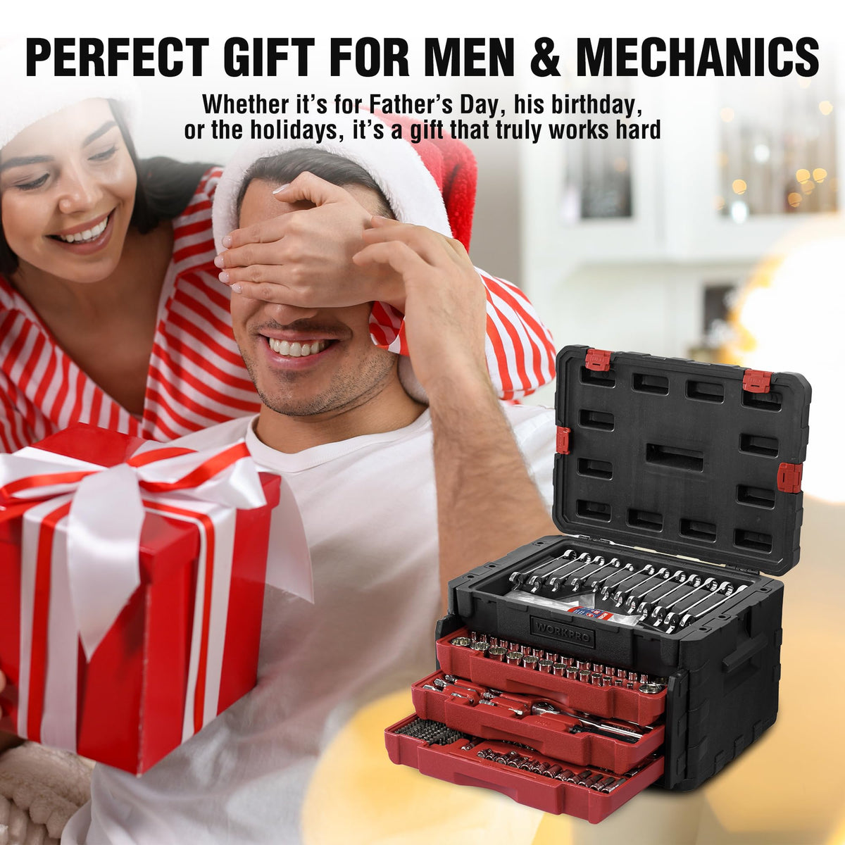 450-Piece Drive Socket Set 1/2" 1/4" 3/8" CR-V Metric and Imperial with Quick-Release Ratchet Wrench W941338