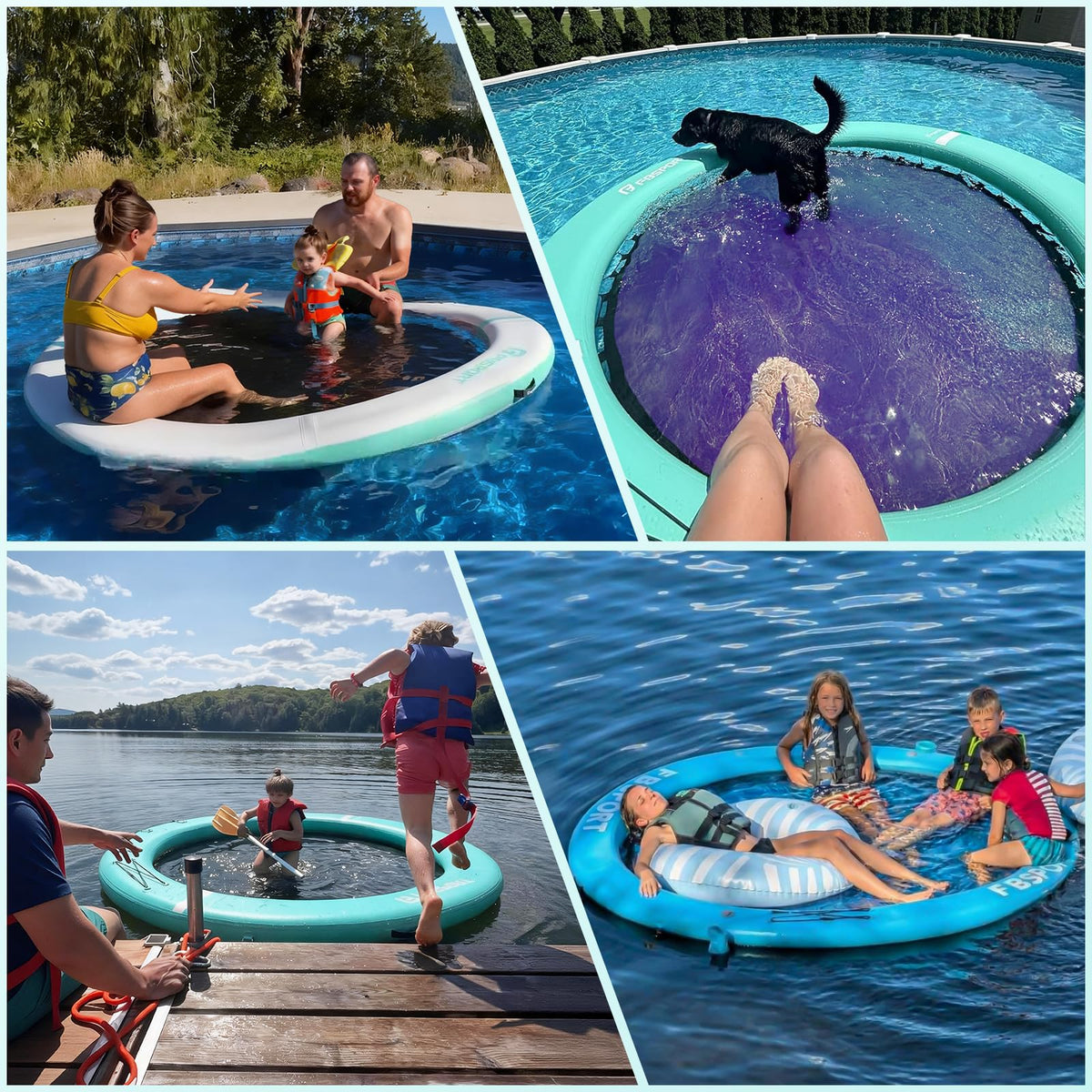 Inflatable Water Hammock Floating Ring I4533