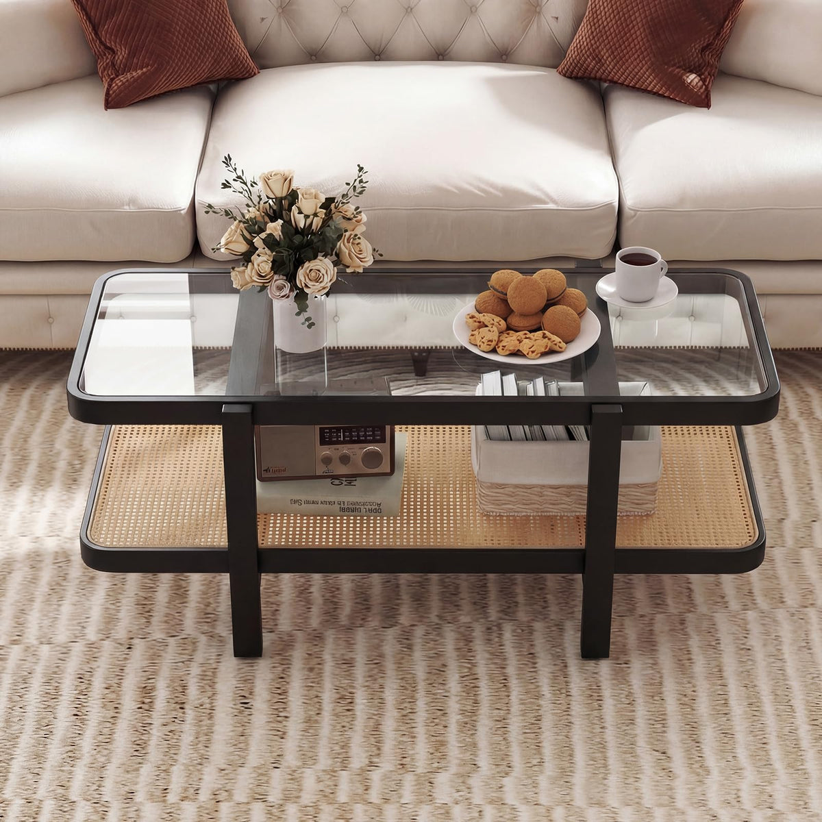 Black Rattan Coffee Table G611920