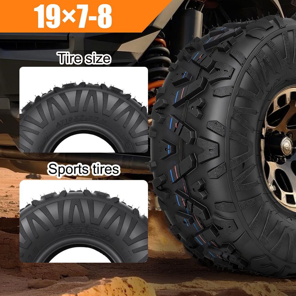 19x7-8 All-Terrain ATV/UTV Tires Set of 2 S2510