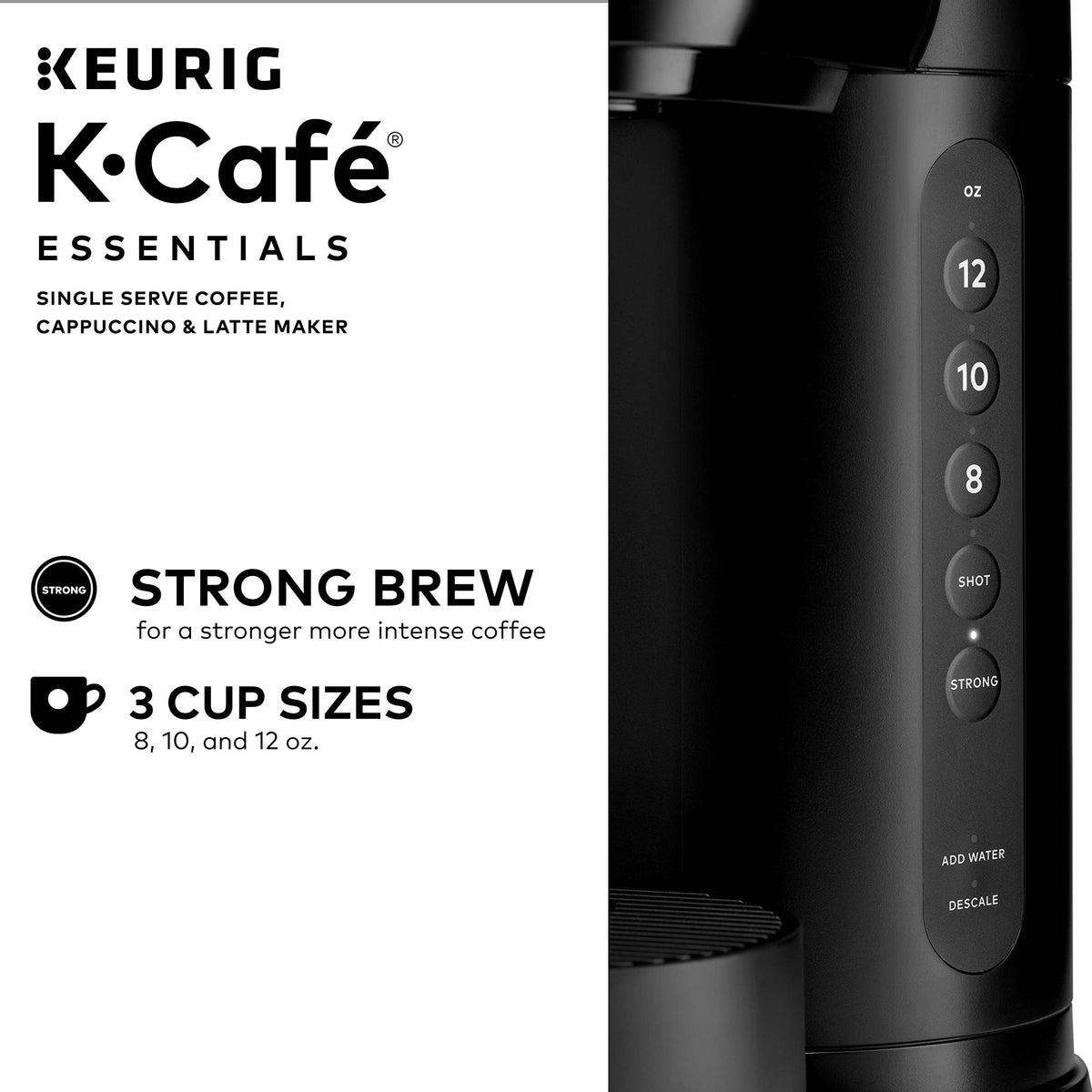 Single Serve Coffee, Latte and Cappuccino Maker, Black Y22976