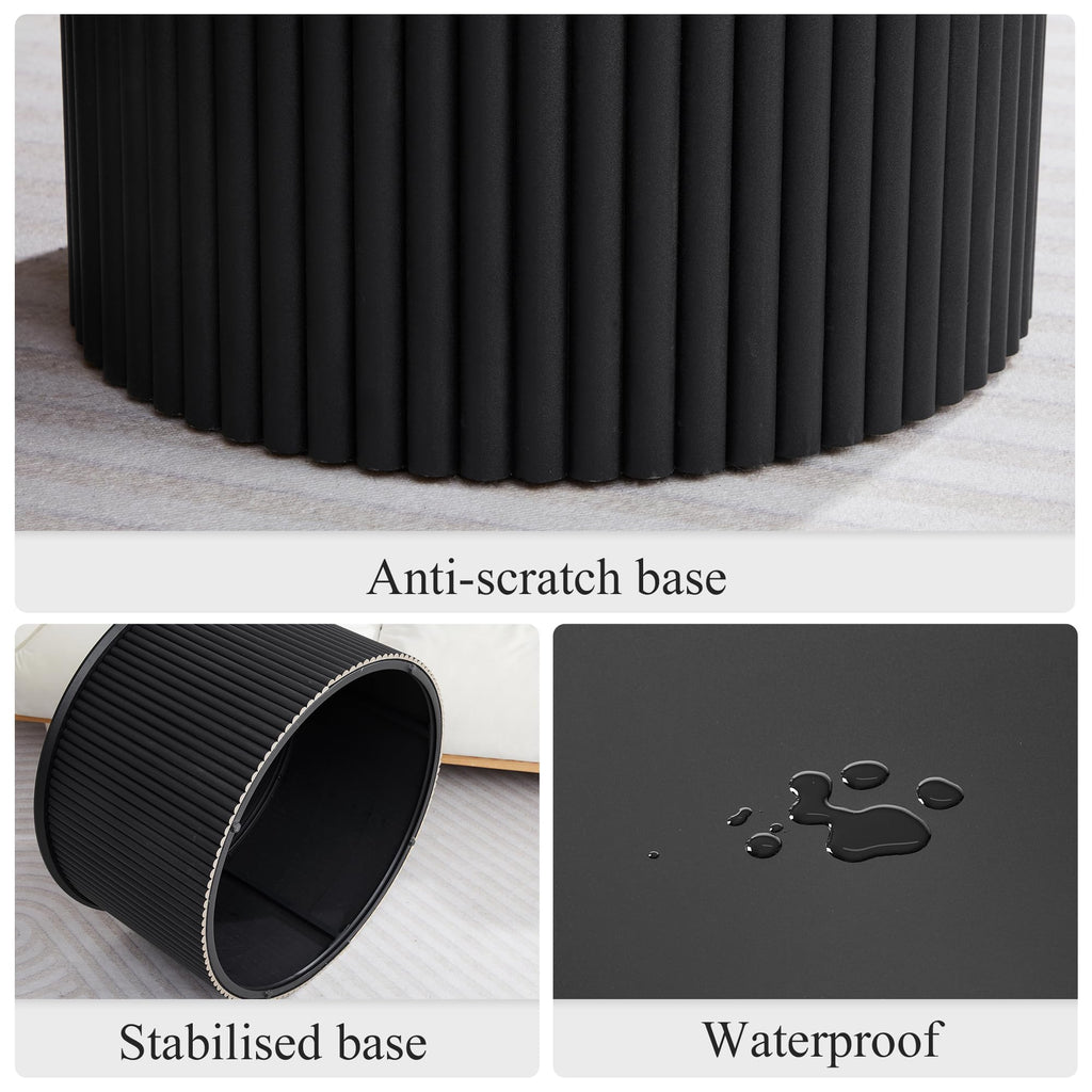 Fluted Round Nesting Coffee Table Set of 2 D5113