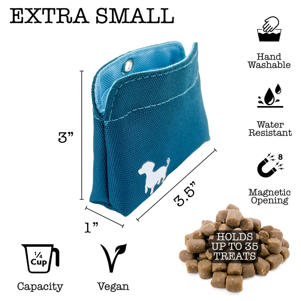 Turquoise Dog Treat Pouch with Magnetic Closure X4169