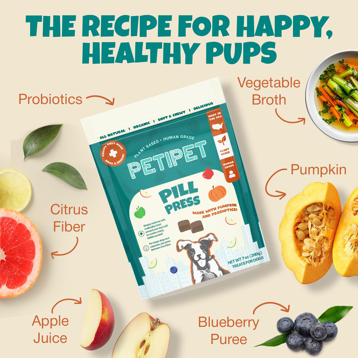 Pill Wraps for Dogs with Pumpkin and Probiotics I762