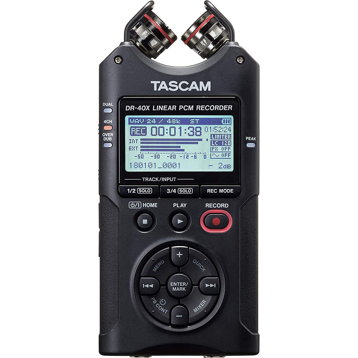 4-Track Portable Handheld Field Recorder with 2 XLR/TRS Inputs H37555