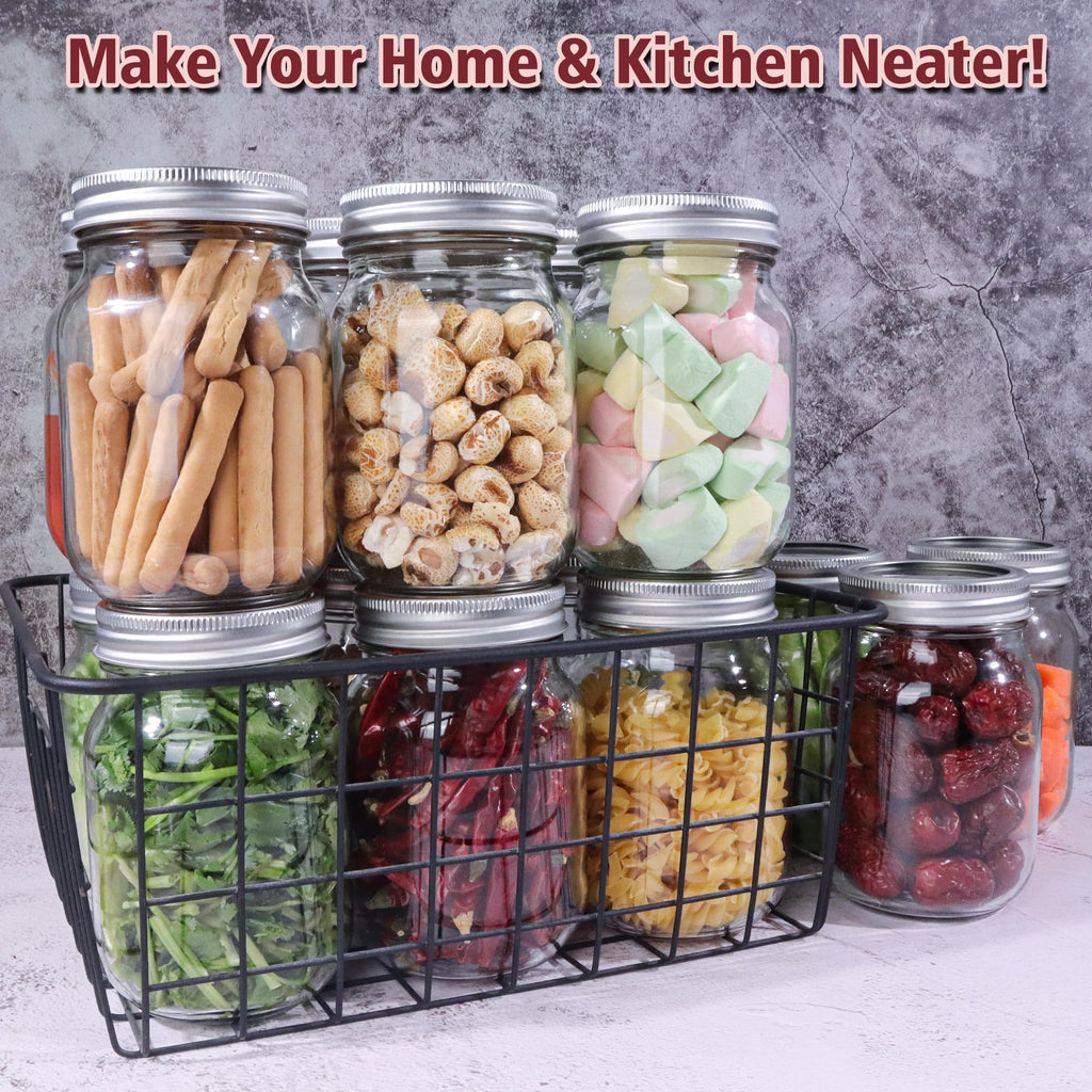 16 oz Mason Jars with Lids and Bands, 15 Pack R17976
