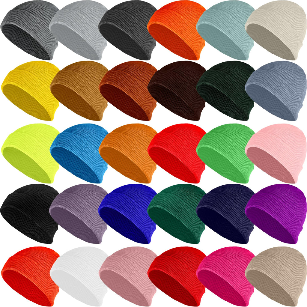 30 Pack Kids Winter Knit Beanies B9498