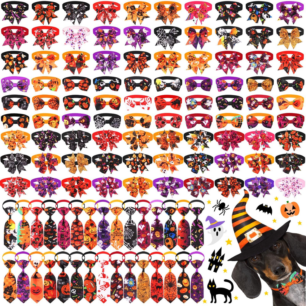 120 Pcs Dog Bow Tie Collar Set N96247
